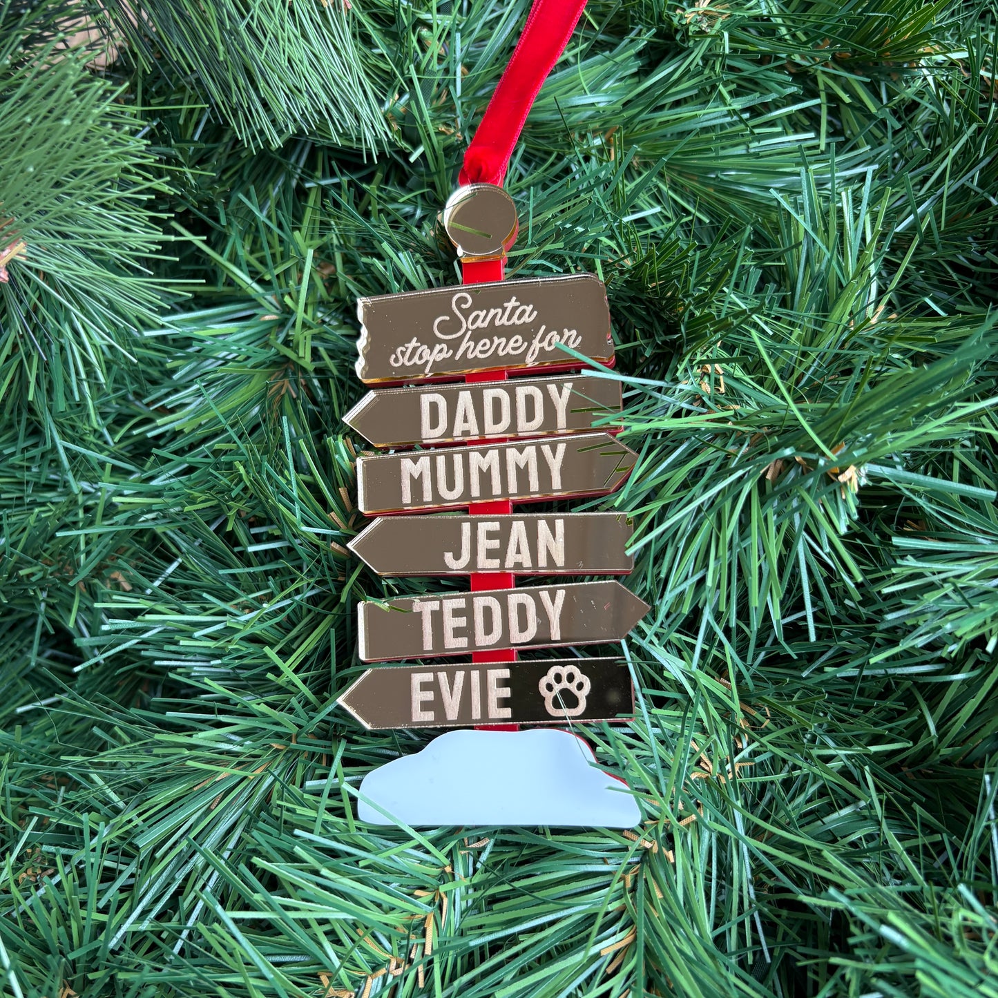 Santa Stop Here Christmas Decoration