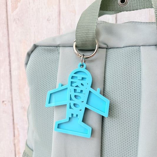 Plane Name Keyring, Custom Aeroplane Acrylic Keychain