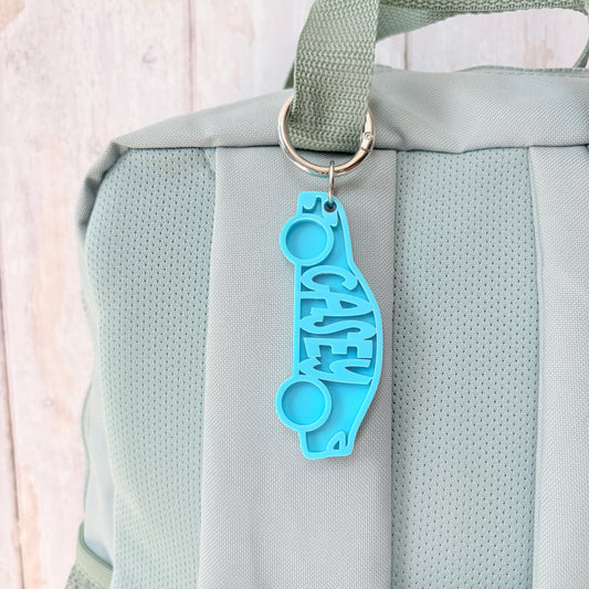 Car Name Keyring, Custom Acrylic Keychain