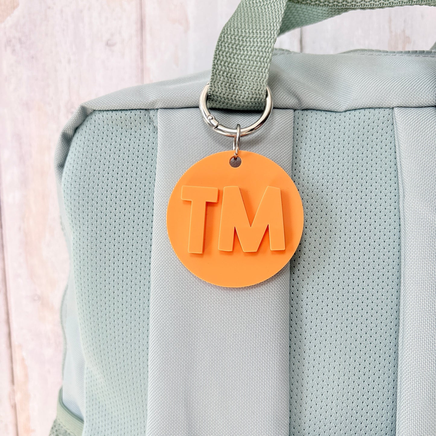 Initial Keyring, Laser Cut Name Acrylic Charm