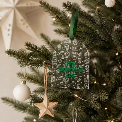 School Name Personalised Christmas Ornament