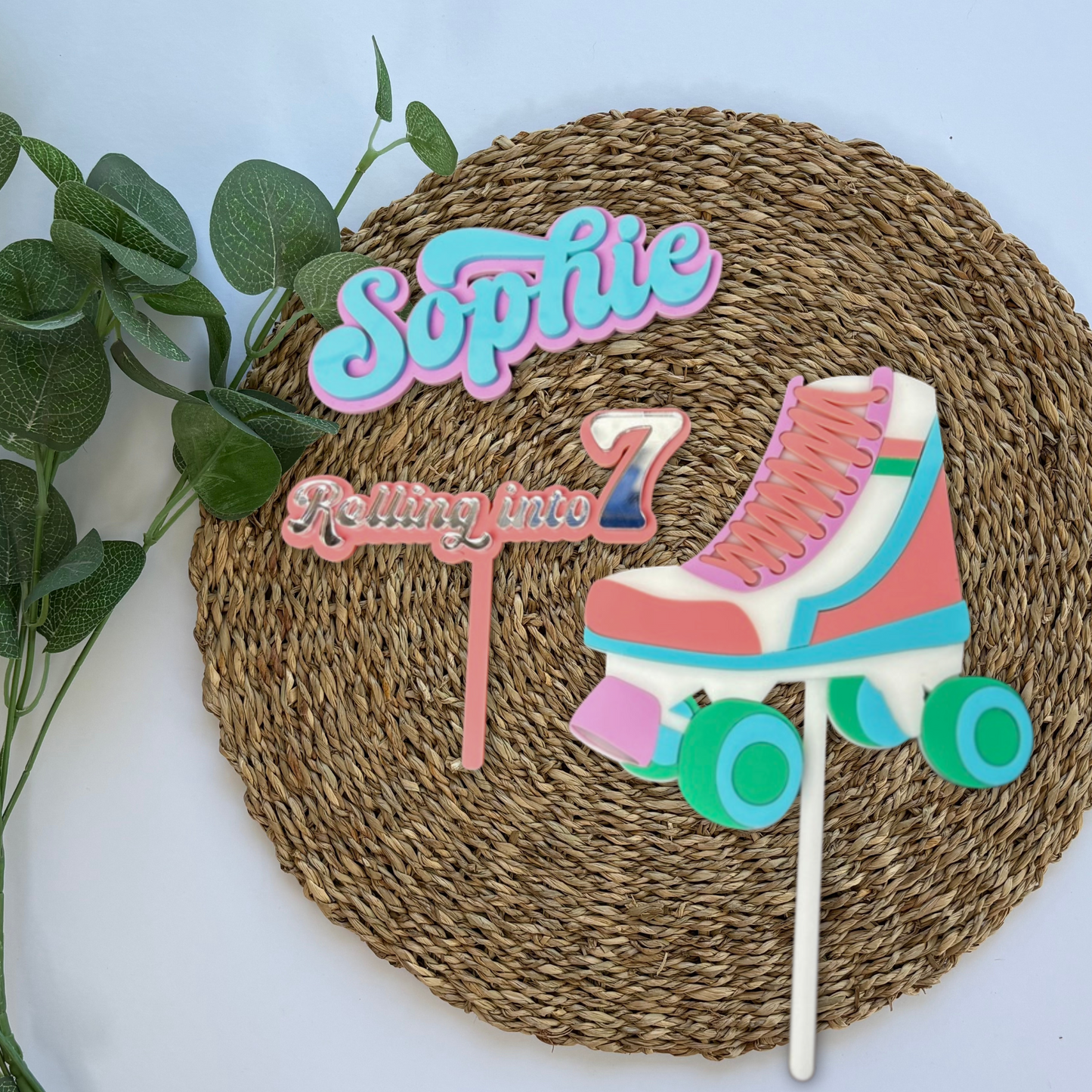 Roller Skate Birthday Cake Topper