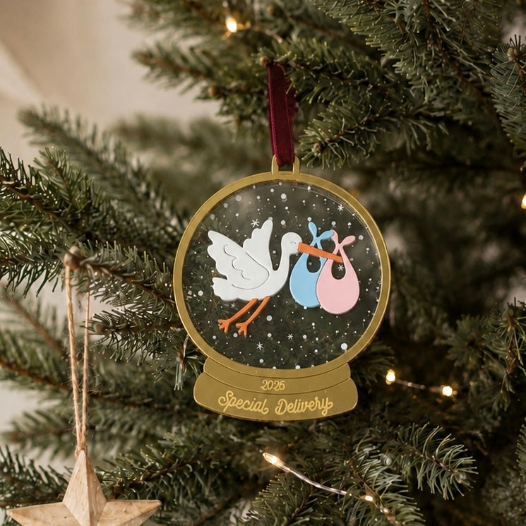 Baby Arrival Stork Ornament