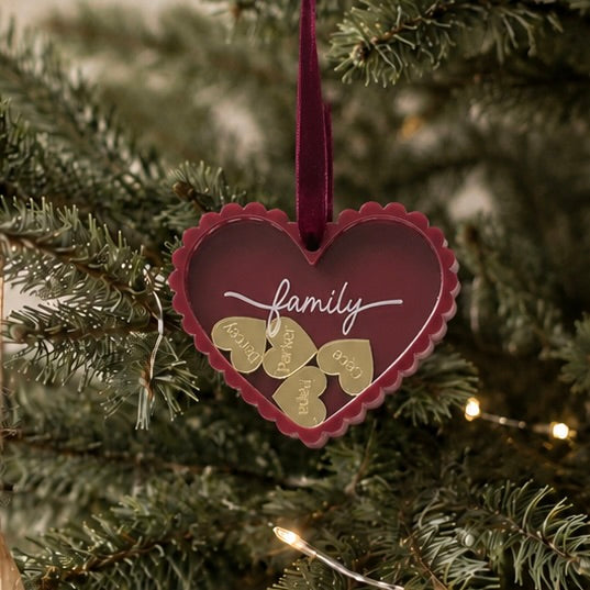Scalloped Heart Shaker Bauble