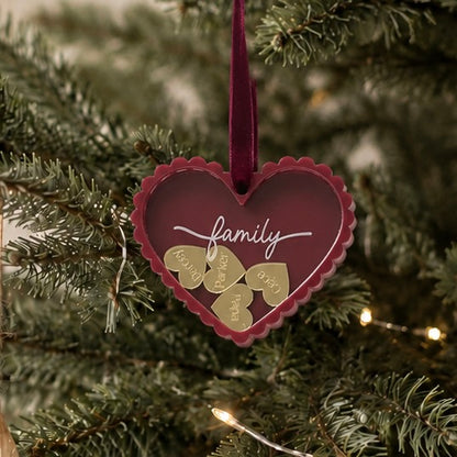 Scalloped Heart Shaker Bauble