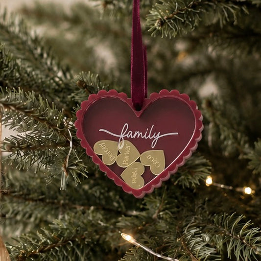 Scalloped Heart Shaker Bauble