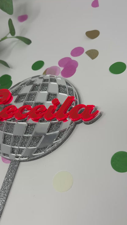 Disco Ball Cake Topper