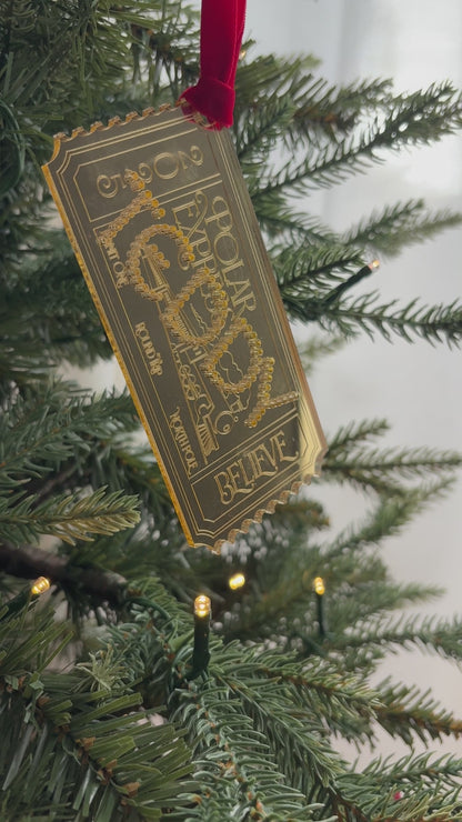 Polar Express Golden Ticket  Decoration