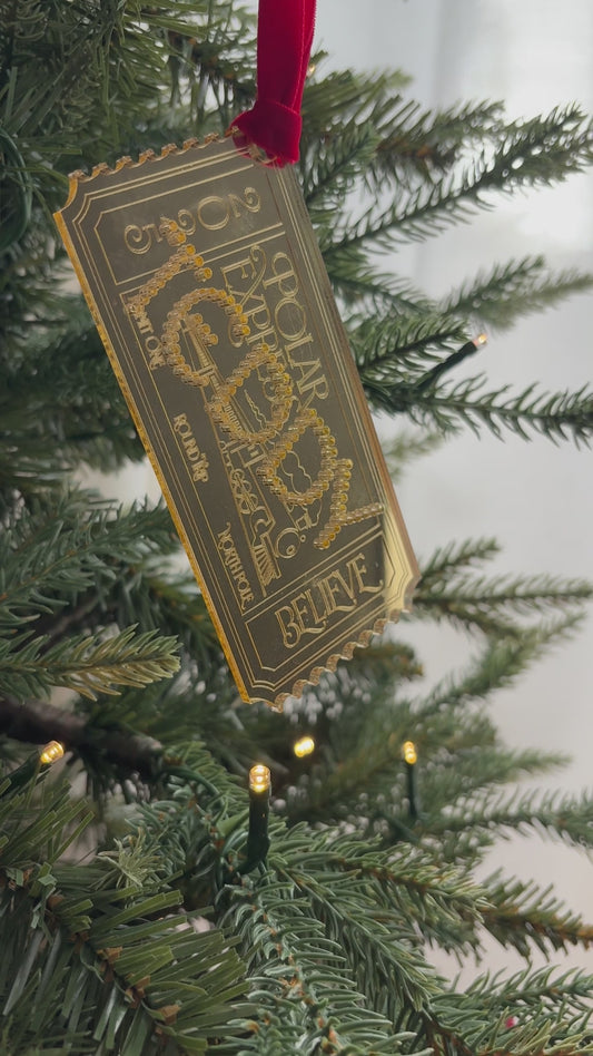 Polar Express Golden Ticket  Decoration