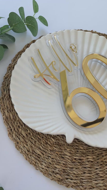 Hello...Number Cake Topper