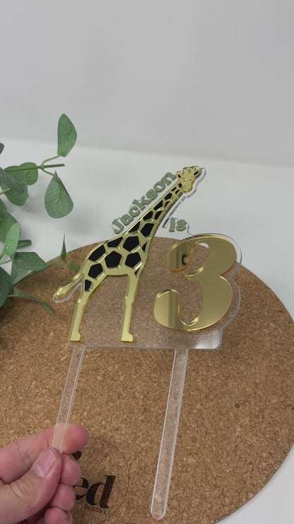 Giraffe Birthday Cake Topper