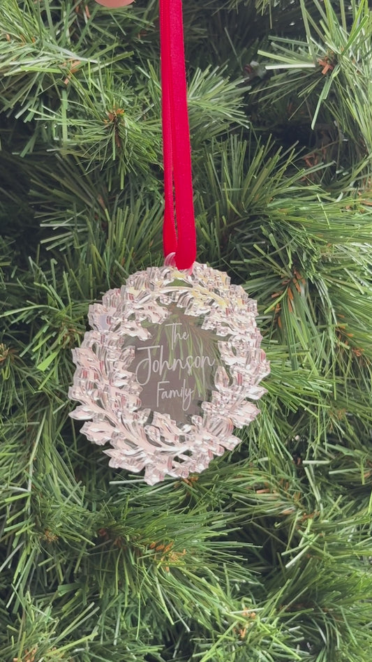 Silver Mirror Wreath