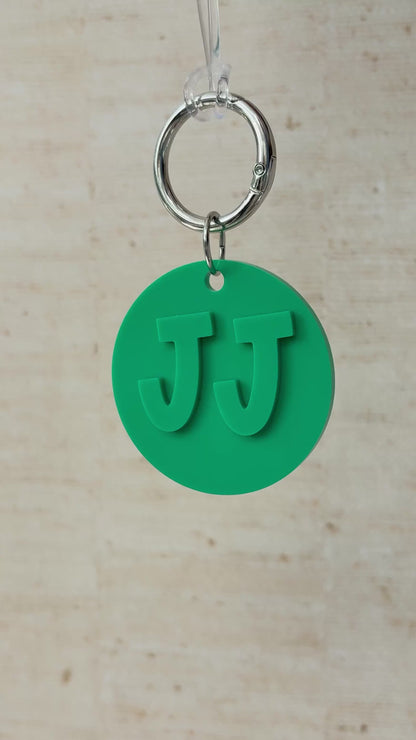 Initial Keyring, Laser Cut Name Acrylic Charm